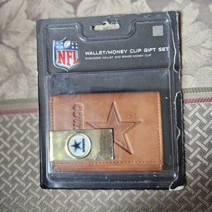 NFL Dallas Cowboys Leather Money Clip Set